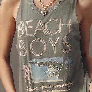 NWT Anthropologie Letluv Beach Boys Tank Top Olive Green size XS, S